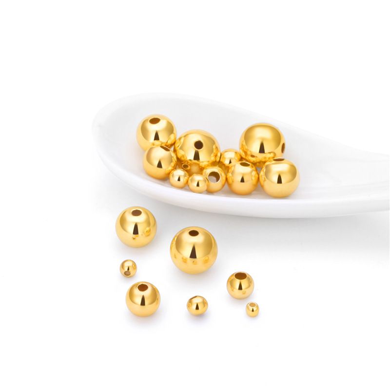 Simple Round Ball Bead Caps 925 Sterling Silver