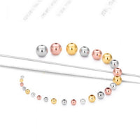 Simple Round Ball Bead Caps 925 Sterling Silver