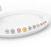 Simple Round Ball Bead Caps 925 Sterling Silver