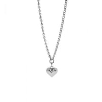 Vintage Asymmetry Heart Necklace, 925 Sterling Silver