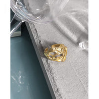 Hollow Hearts Wide Adjustable Ring, 925 Sterling Silver