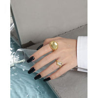 Party Sunflower Sterling Silver Adjustable Ring