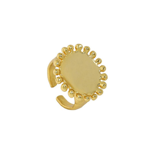 Party Sunflower Sterling Silver Adjustable Ring