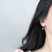 Asymmetrical Star and Crescent Moon Dangling Earrings