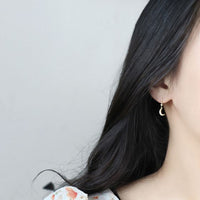 Asymmetrical Star and Crescent Moon Dangling Earrings