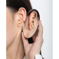 Irregular Snake 925 Sterling Silver Non-Pierced Earrings