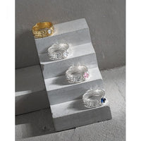 Friend's Irregular Round Crystal Adjustable Ring