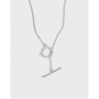 Irregular OT Shape Sterling Silver Necklace