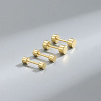 Dot Disc Stud Earrings, 925 Sterling Silver