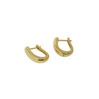 Geometry U-Shape 925 Sterling Silver Hoop Earrings