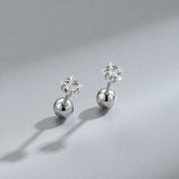 Mini Crystal Star Stud Earrings in 925 Sterling Silver