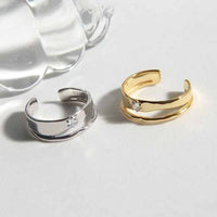 Double Layer Crystal Adjustable Ring