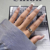 Double Layer Crystal Adjustable Ring