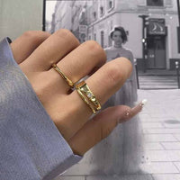 Double Layer Crystal Adjustable Ring
