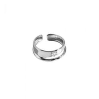 Double Layer Crystal Adjustable Ring