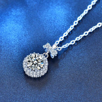 Round Moissanite Perfume Bottle Necklace