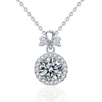 Round Moissanite Perfume Bottle Necklace