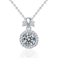 Round Moissanite Perfume Bottle Necklace