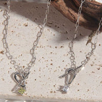 OT Shape Cubic Zirconia 925 Sterling Silver Necklace