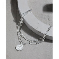 Double Layer Lotus Leaf 925 Sterling Silver Bracelet