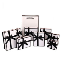 Black and White Checkered Bow Jewelry Box