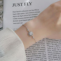 Green Moissanite Crystal Sunflower Bracelet