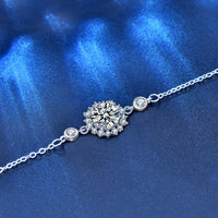 Green Moissanite Crystal Sunflower Bracelet