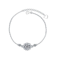 Green Moissanite Crystal Sunflower Bracelet