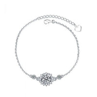 Green Moissanite Crystal Sunflower Bracelet