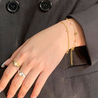 Cut Cuban Link Curb Bracelet with Round Crystal, 925 Sterling Silver