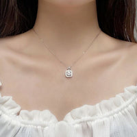 Moissanite Crystal Crown Perfume Bottle Necklace