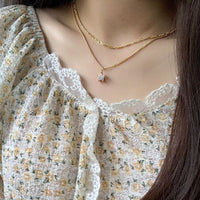 Crystal Star Curb Chain Necklace 925 Sterling Silver