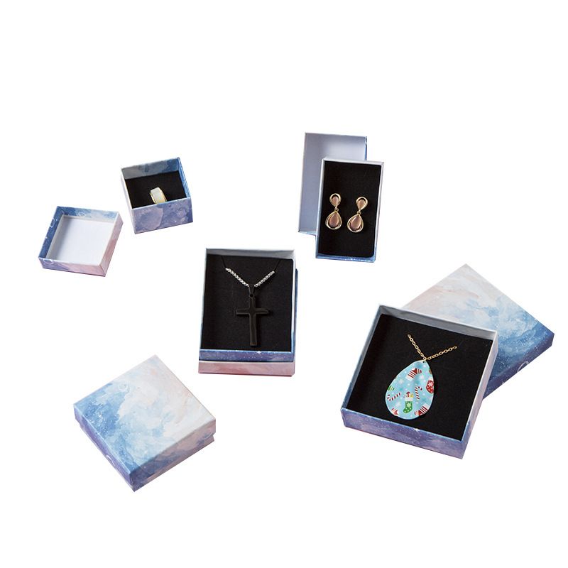 Blue Sky Cloud Kraft Jewelry Box
