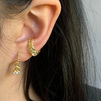 Crystal Cherry 925 Sterling Silver Dangling Earrings