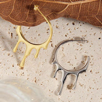 Irregular Waterdrop Sterling Silver Dangle Earring (Single)