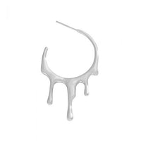 Irregular Waterdrop Sterling Silver Dangle Earring (Single)