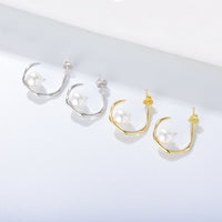 Sterling Silver Natural Pearl Statement Earrings