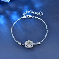 Lucky Moissanite Four-Leaf Clover Bracelet