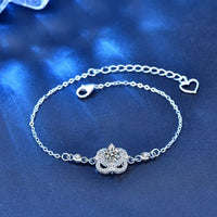 Lucky Moissanite Four-Leaf Clover Bracelet