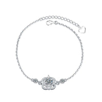 Lucky Moissanite Four-Leaf Clover Bracelet