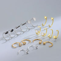 Mini Crystal Shape Hoop Earrings