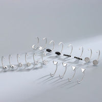 Mini Crystal Shape Hoop Earrings