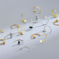 Mini Crystal Shape Hoop Earrings