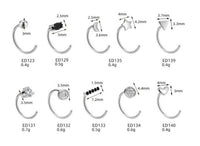 Mini Crystal Shape Hoop Earrings