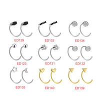 Mini Crystal Shape Hoop Earrings