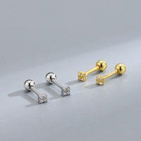 Graduation Geometry Square Crystal Stud Earrings