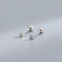 Graduation Geometry Square Crystal Stud Earrings