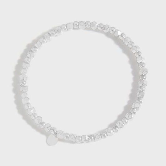 Geometry Irregular Coin 925 Sterling Silver Bracelet