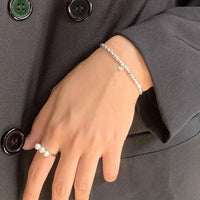 Geometry Irregular Coin 925 Sterling Silver Bracelet