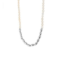 Asymmetry Oval Natural Pearl Waterdrop Necklace